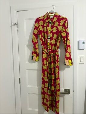 AML Paris bamboo print shirt dress 38